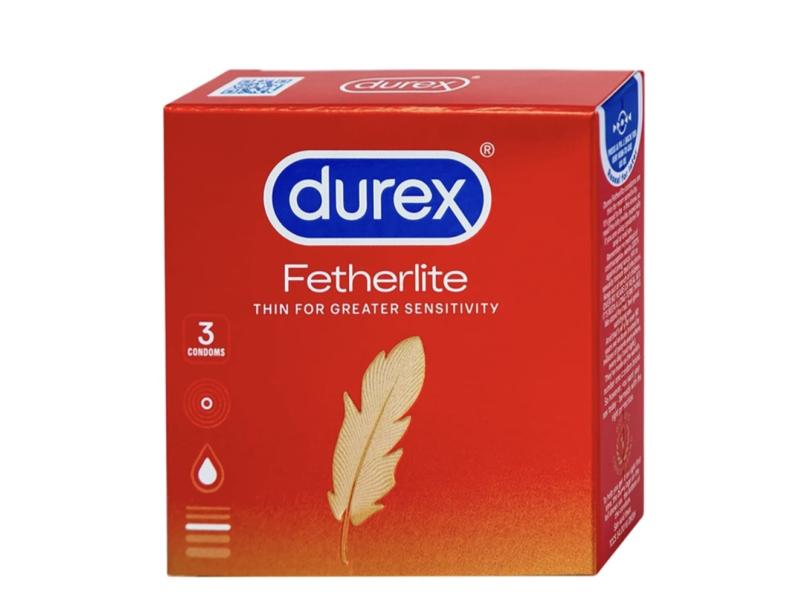 Bao cao su Durex Fetherlite vừa vặn, độ bảo vệ cao (3 cái)