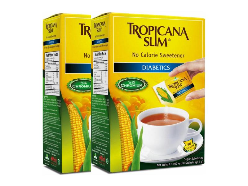 ĐƯỜNG ĂN KIÊNG TROPICANA SLIM, HỘP 50 GÓI X 2G ( ĐƯỜNG BẮP )