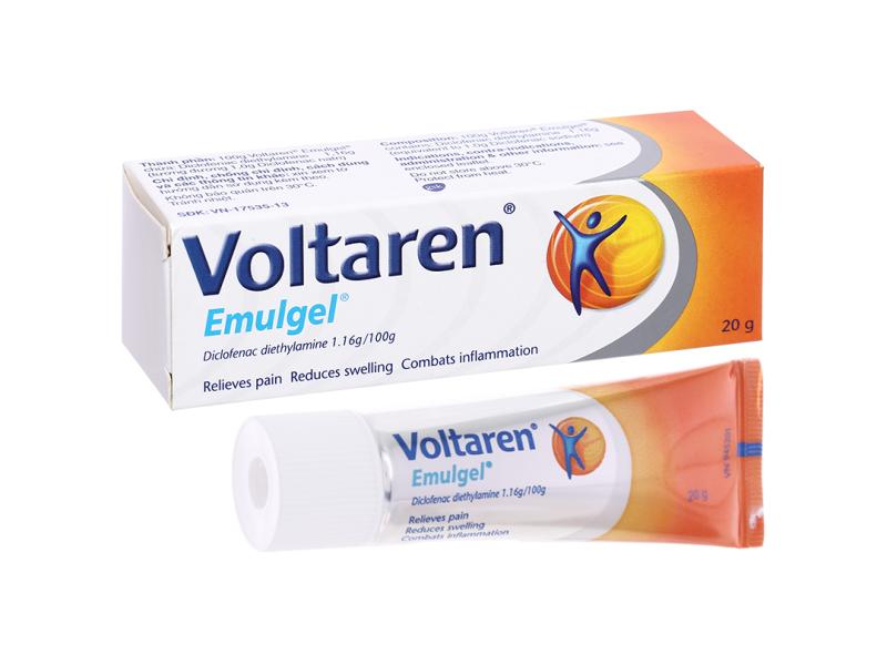Gel bôi Voltaren Emulgel 1% giảm đau, kháng viêm xương khớp tuýp 20g