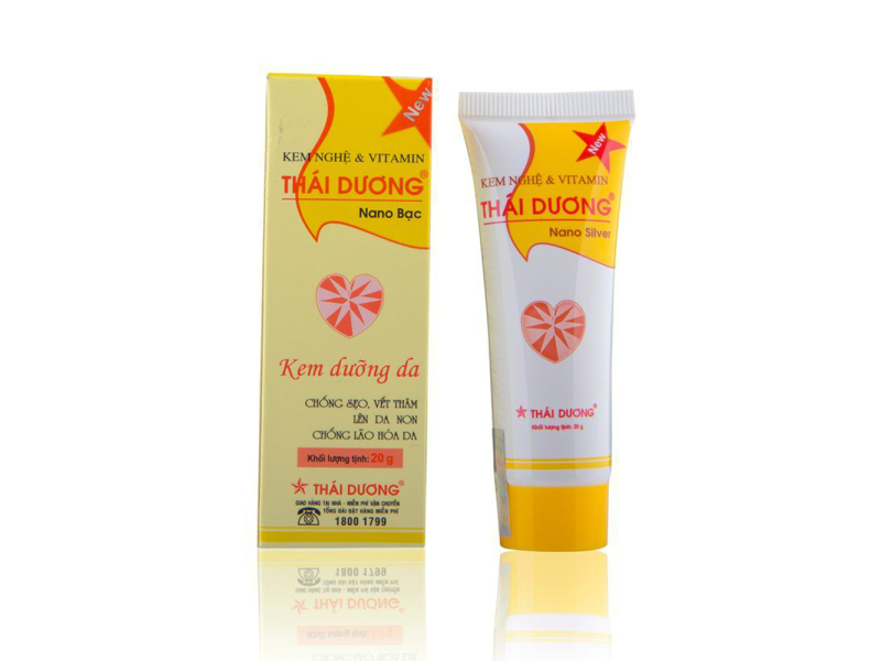 Kem nghệ và vitamin Thái Dương Nano Bạc dưỡng da, nhanh liền sẹo, mờ vết thâm, nám (20g)